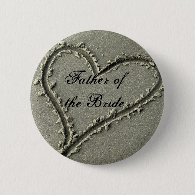 Badge Rond 5 Cm Père de la jeune mariée (Devant)