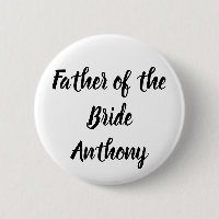 Père de la mariée Noir Nom personnalisé Mariage ca