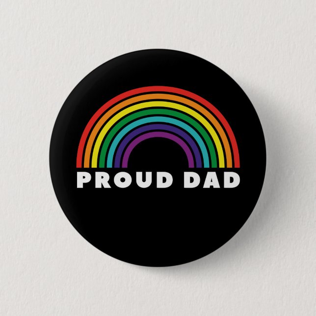 Badge Rond 5 Cm Père de Proud Rainbow (Devant)