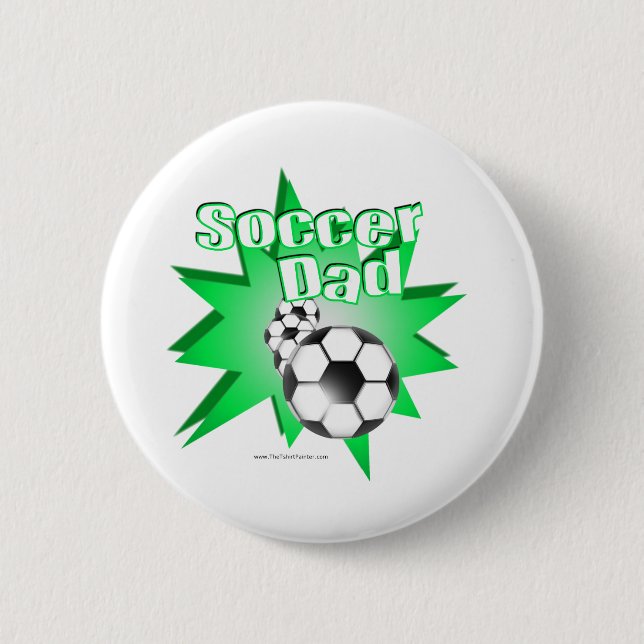 Badge Rond 5 Cm Père de Soccer (Devant)