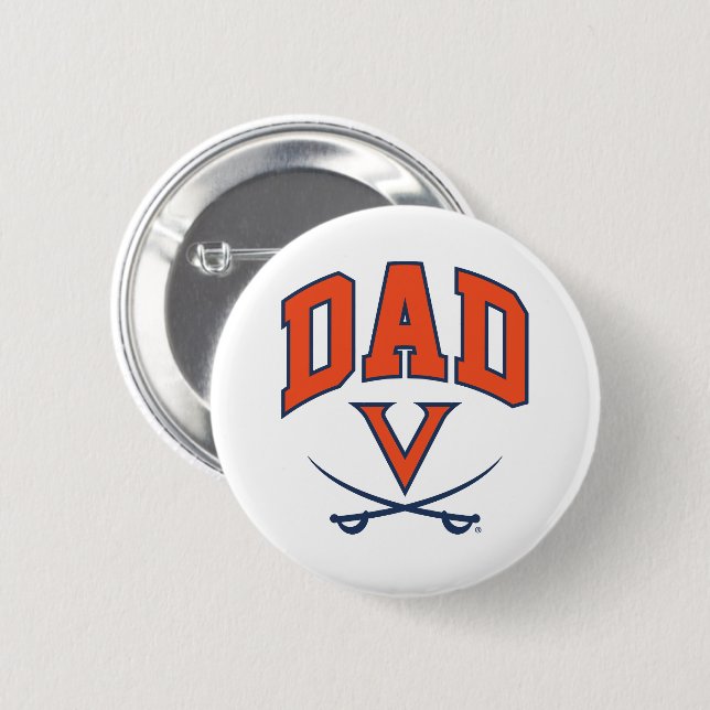 Badge Rond 5 Cm Père de Virginia Cavalier (Devant & derrière)