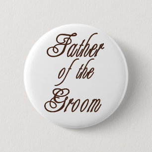 Badge Rond 5 Cm Père des bruns chics de marié