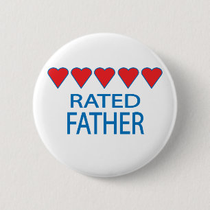Badge Rond 5 Cm Père des cinq coeurs