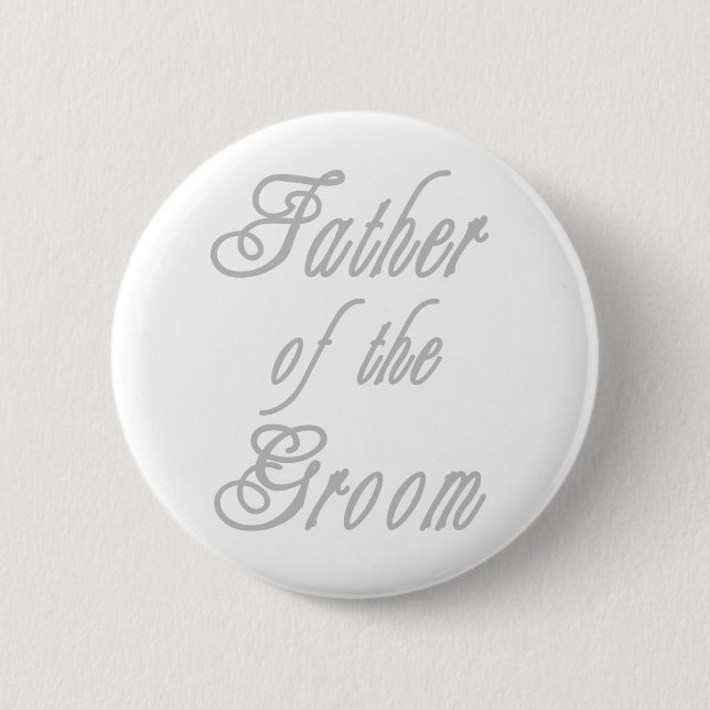 Badge Rond 5 Cm Père des gris chics de marié (Devant)