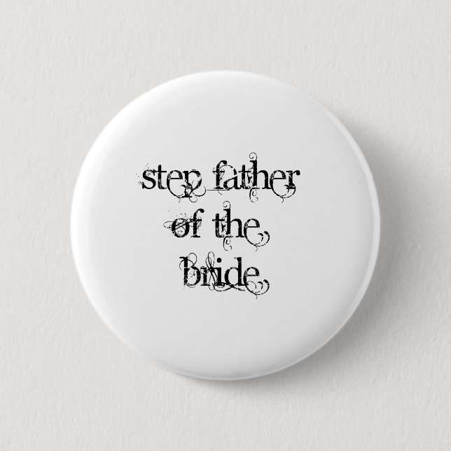 Badge Rond 5 Cm Père d'étape de la jeune mariée (Devant)