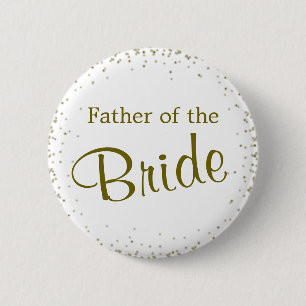 Badge Rond 5 Cm Père du bouton Confetti de la mariée