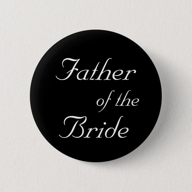 Badge Rond 5 Cm Père du bouton de jeune mariée (Devant)