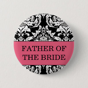 Badge Rond 5 Cm Père du bouton de jeune mariée