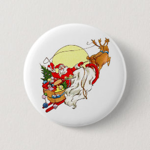 Badge Rond 5 Cm Père Noël
