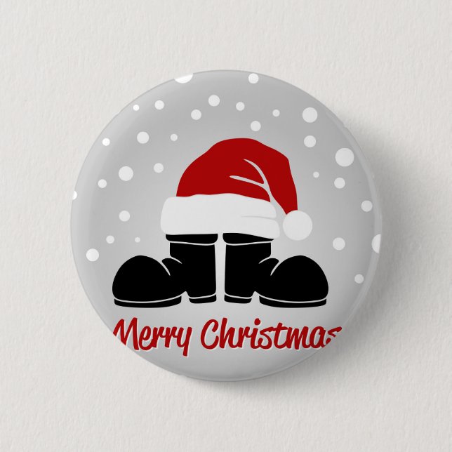 Badge Rond 5 Cm Père Noël (Devant)