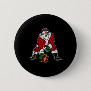 Badge Rond 5 Cm Père Noël à trois points de stance Amateur de foot