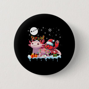Badge Rond 5 Cm Père Noël Crabe équitation Axolotl Reindeer Mer de