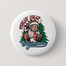 Badge Rond 5 Cm Père Noël de Noël joyeux