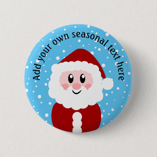 Badge Rond 5 Cm Père Noël mignon personnalisé