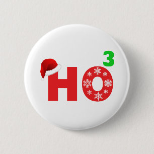 Badge Rond 5 Cm père Noël rit de Noël
