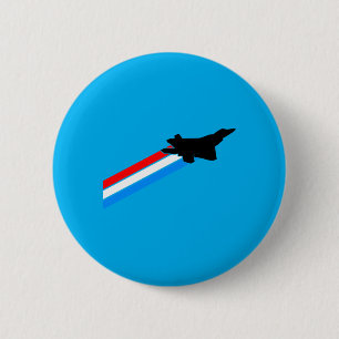 Badge Rond 5 Cm Performance du chasseur F-22 Raptor