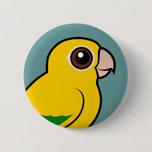 Badge Rond 5 Cm Perruche d'or de Birdorable