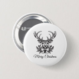 Badge Rond 5 Cm Personalized Christmas Button–Custom Seasonal Pin