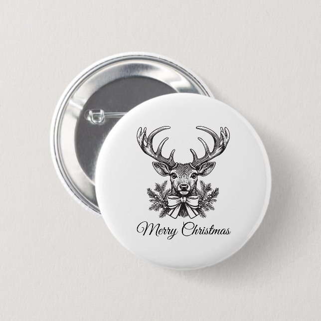 Badge Rond 5 Cm Personalized Christmas Button–Custom Seasonal Pin (Devant & derrière)