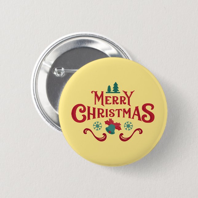 Badge Rond 5 Cm Personalized Christmas Button–Custom Seasonal Pin (Devant & derrière)