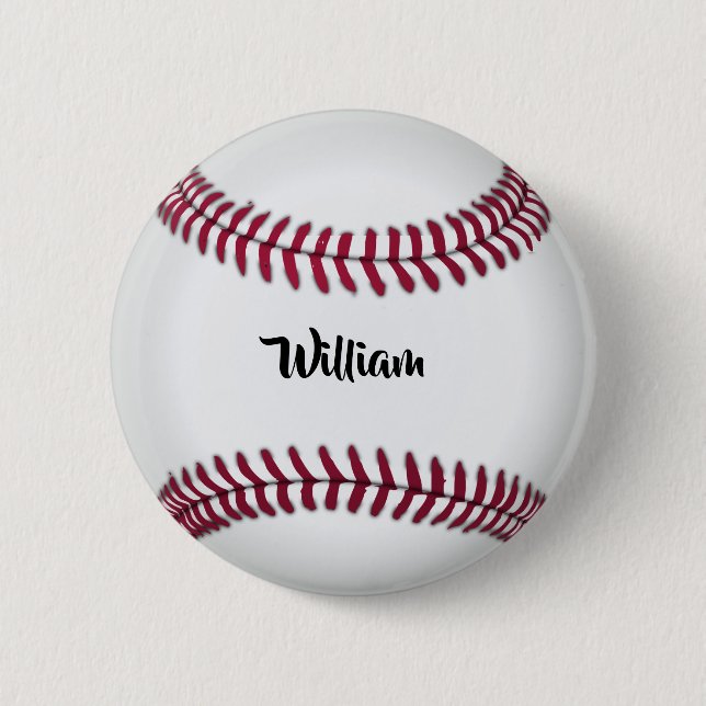 Badge Rond 5 Cm Personalized Name Baseball (Devant)