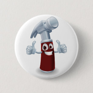 Badge Rond 5 Cm Personnage de dessin animé de marteau