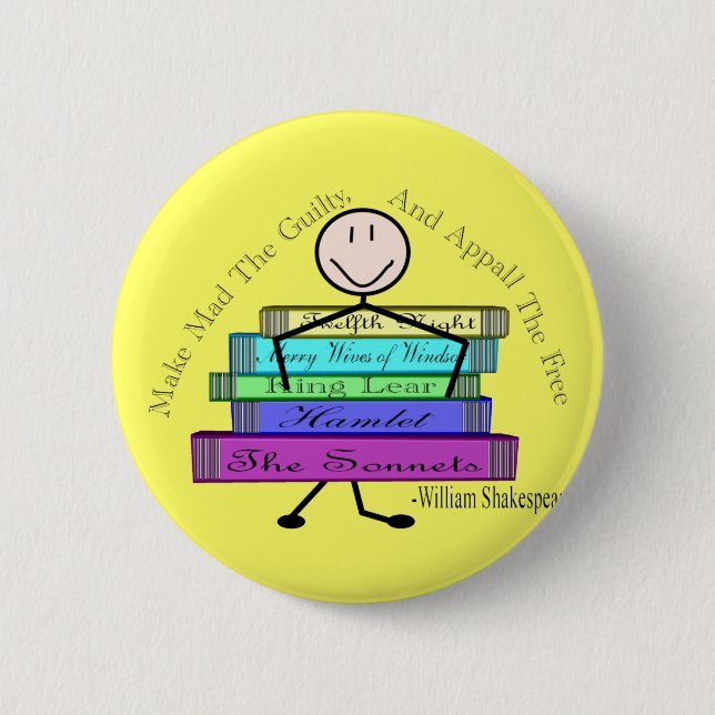 Badge Rond 5 Cm Personnages en allumettes de conception de (Devant)