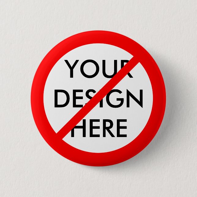 BADGE ROND 5 CM PERSONNALISABLE "NON " (Devant)