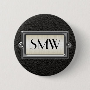 Badge Rond 5 Cm Personnalisation masculine exécutive à 3 lettres