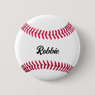 Badge Rond 5 Cm Personnalisé baseball rouge blanc personnalisé