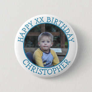 Badge Rond 5 Cm Personnalisé Joyeux Anniversaire Nom et âge