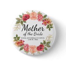 Personnalisé Mère de la mariée rose rouge fleurie 