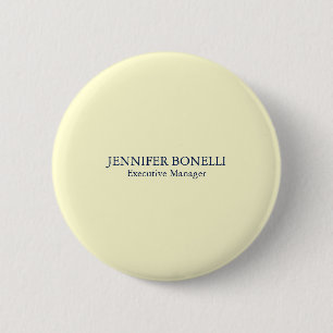 Badge Rond 5 Cm Personnalisé minimaliste ajoutez votre nom couleur
