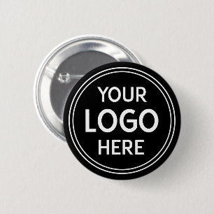 Badge Rond 5 Cm Personnalisé, Moderne, Élégant, Monochrome, QR Cod