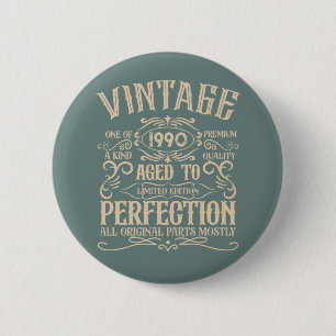 Badge Rond 5 Cm Personnalisé vintage anniversaire whiskey étiquett