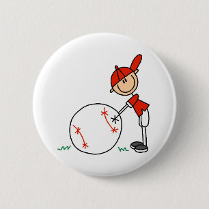 Badge Rond 5 Cm Personnaliser de base-ball de garçons