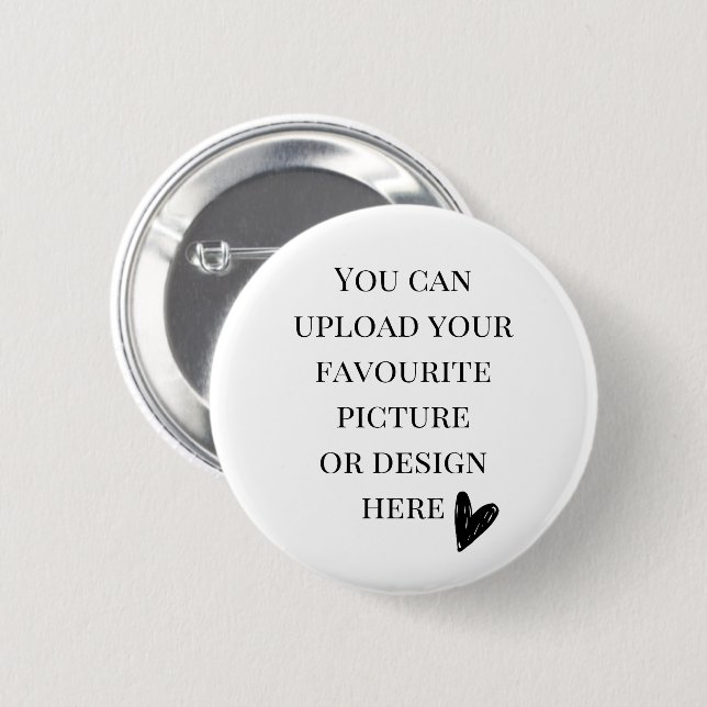 Badge Rond 5 Cm Personnaliser la broche de bouton 2-1/4" (Devant & derrière)