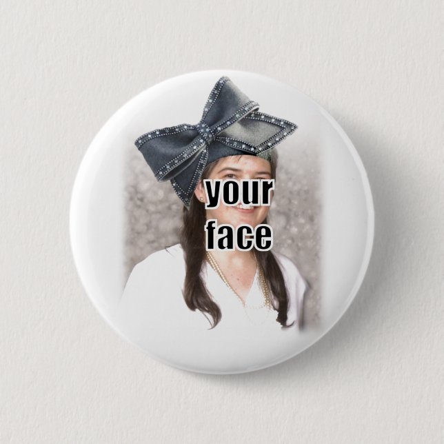 Badge Rond 5 Cm Personnaliser le Casquette Big Bow (Devant)
