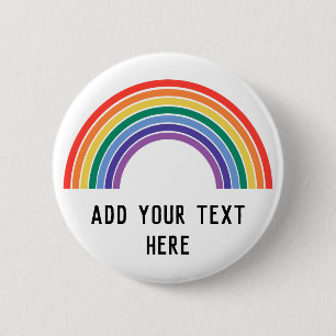 Badge Rond 5 Cm Personnaliser LGBT Fierté Arc-en-ciel