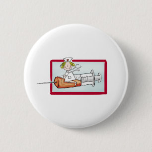 Badge Rond 5 Cm Personnalisez avec le nom - l'infirmière superbe