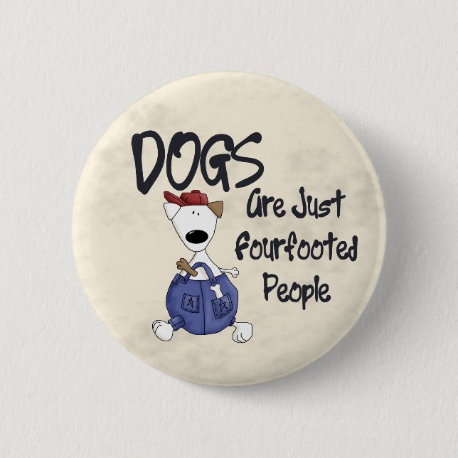 Badge Rond 5 Cm Personnes quadrupèdes (Devant)