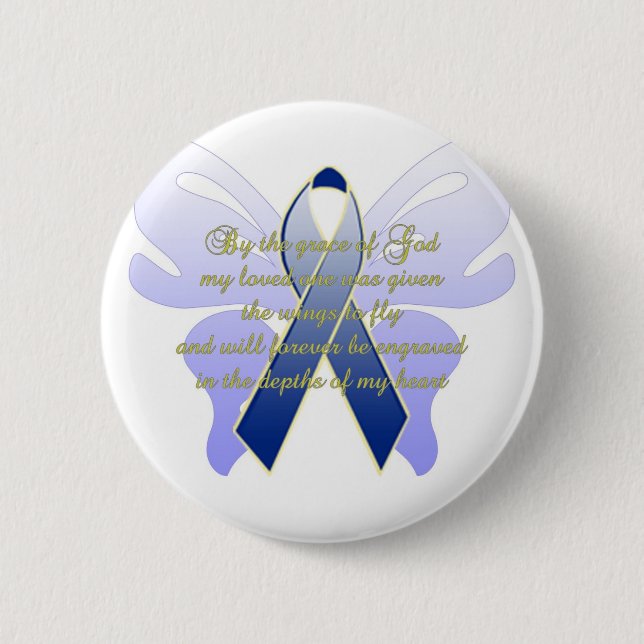 BADGE ROND 5 CM PERTE DE CANCER DU COLON (Devant)
