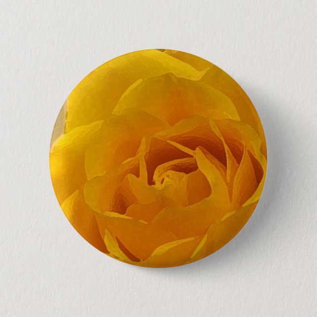 Badge Rond 5 Cm Pétales de rose jaune (Devant)
