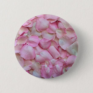 Badge Rond 5 Cm Pétales roses