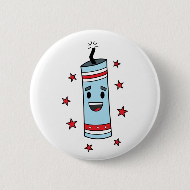 Badge Rond 5 Cm Pétard - bouton (Devant)