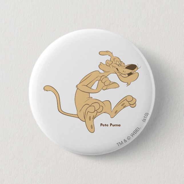 Badge Rond 5 Cm Pete Puma Excité (Devant)
