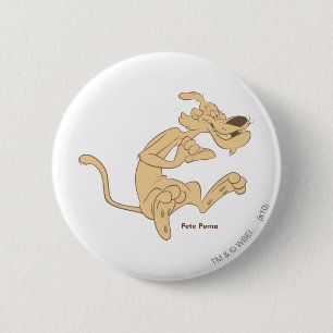 Badge Rond 5 Cm Pete Puma Excité