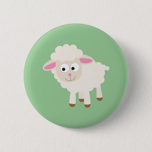 Badge Rond 5 Cm Petit agneau (Devant)