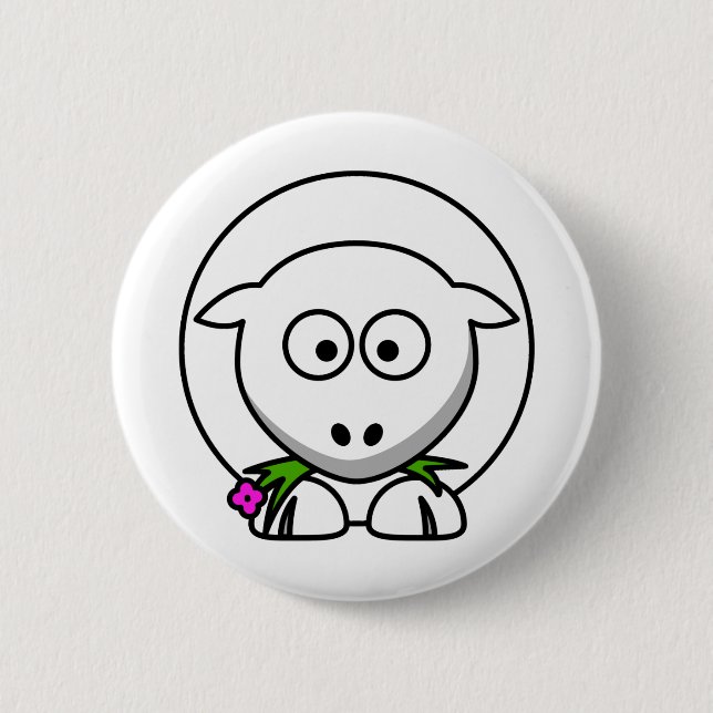 Badge Rond 5 Cm Petit agneau (Devant)