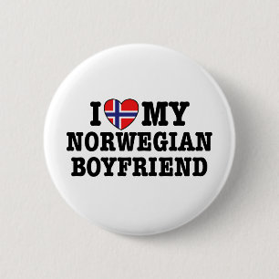 Badge Rond 5 Cm Petit ami norvégien